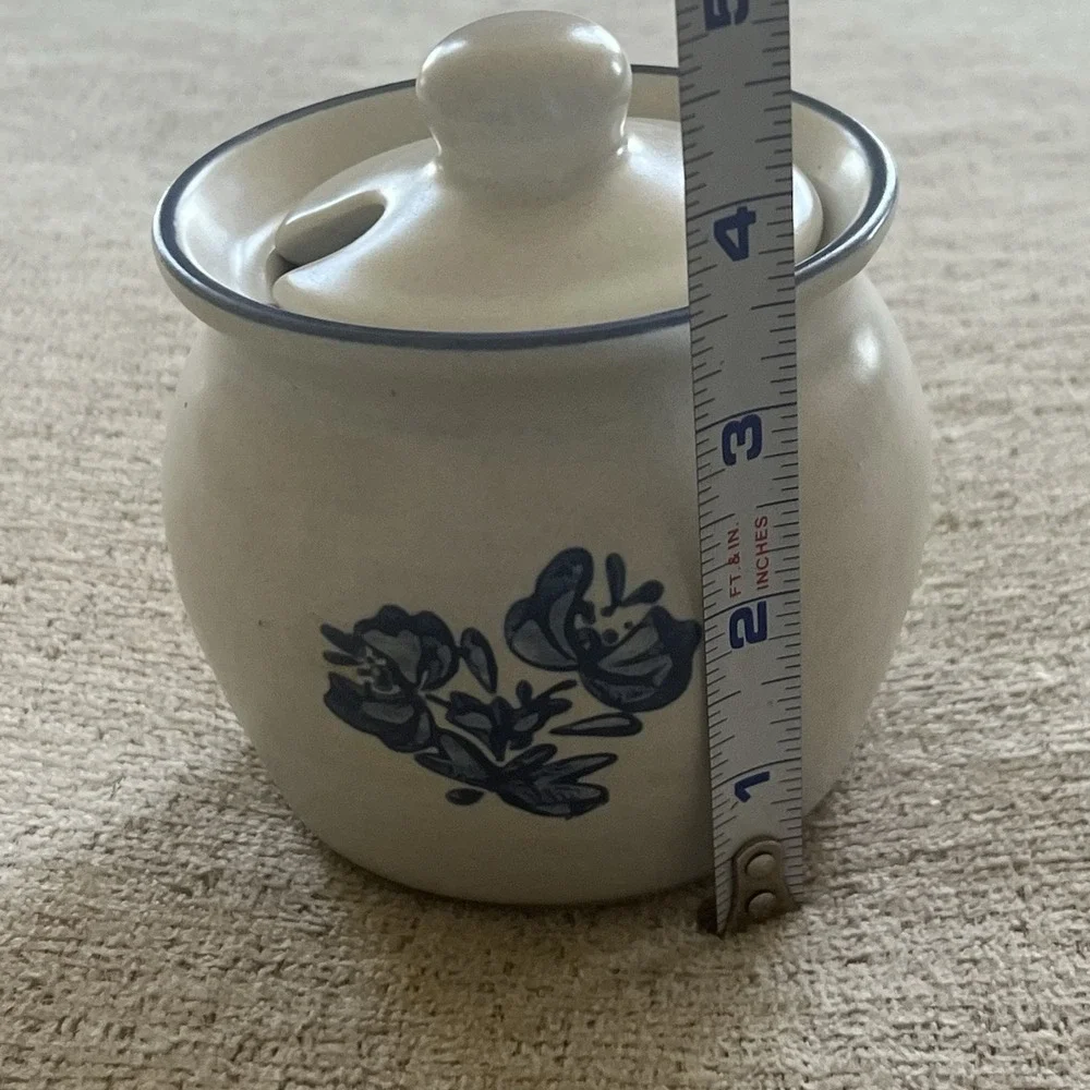Pfaltzgraff Yorktowne Vintage Stoneware Jam Jelly Honey Jar Cottage‎ Core